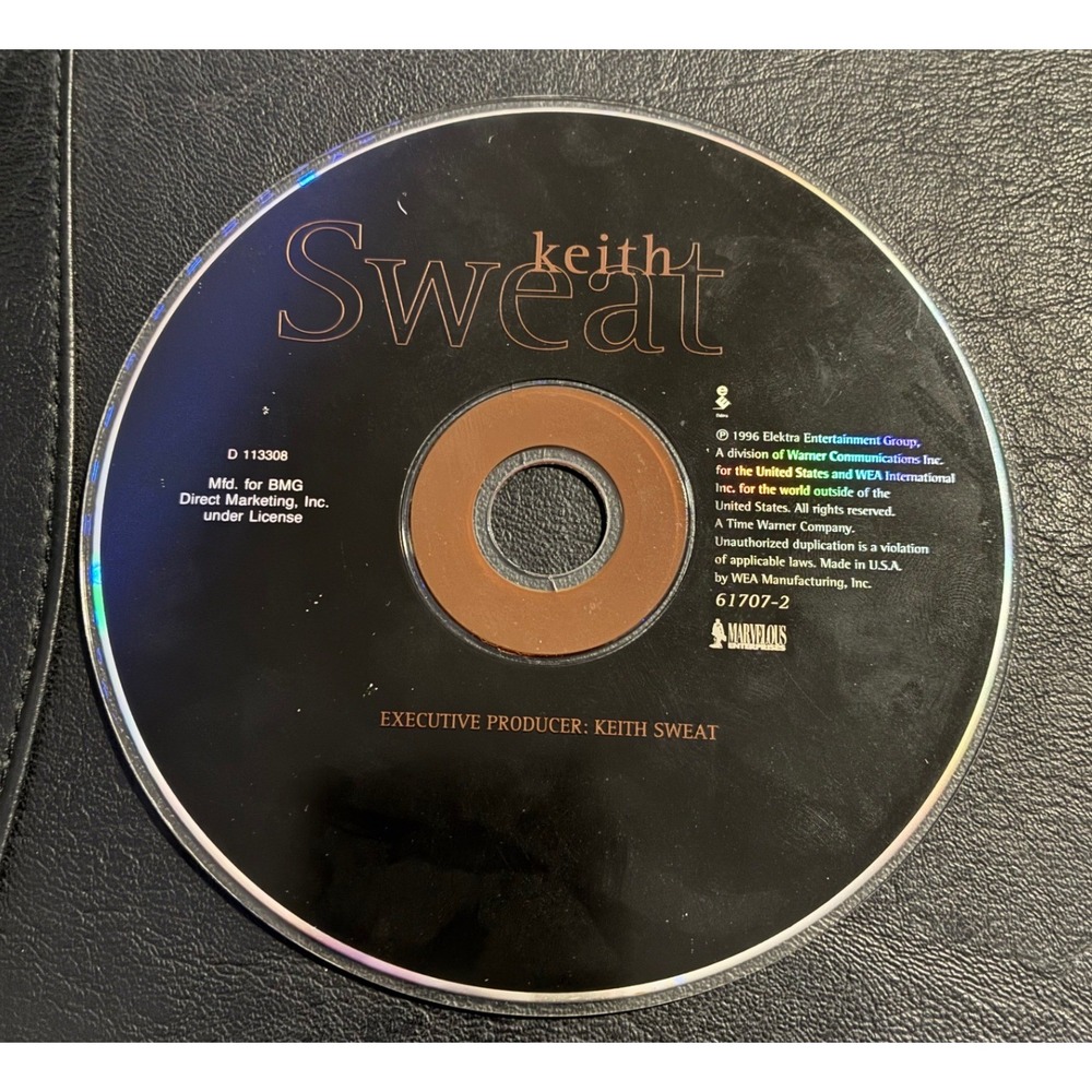 Keith Sweat Self-Titled CD 1996 R&B Soul Album Disc Only 61707-2 D 113308